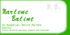 marlene balint business card